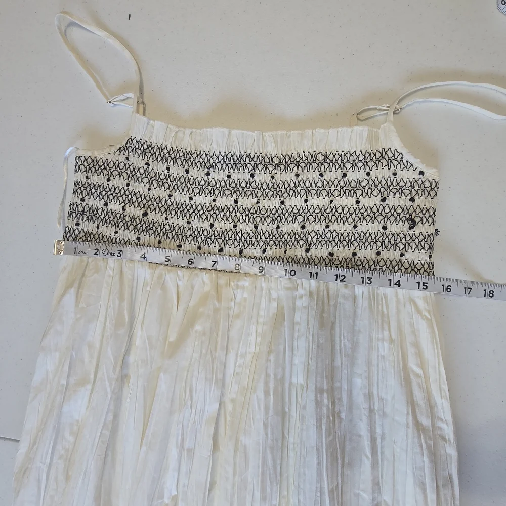 J. Crew Catania Crinkle Sun Dress Ivory Women's Medium New‎ NWT Smocked 2025